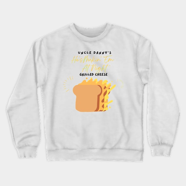 Nighttime Grilled Cheese Crewneck Sweatshirt by TexasToons